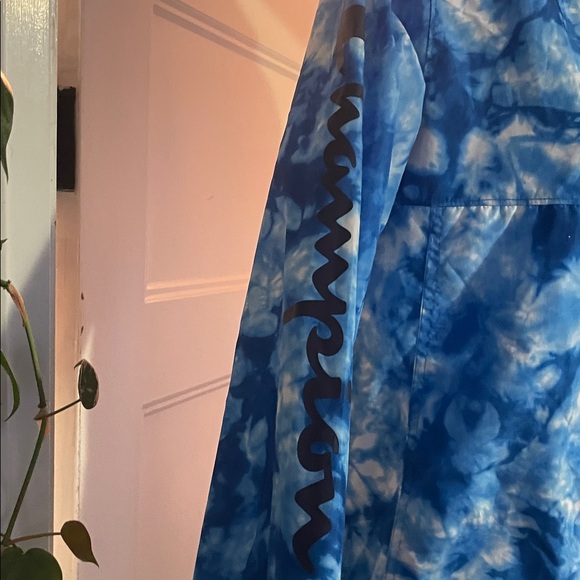 Champion women's Blue and White Tie-Dye Raincoat - Picture 3 of 8